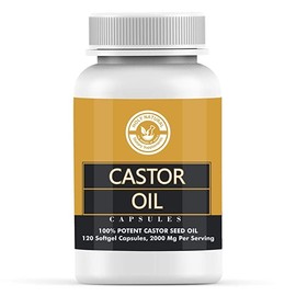 SEASOL SEASOL Drect Holy Natural 100% Potent Castor Seed Oil Capsules C 60 Softgel Capsules | 1000 GM per Capsules