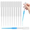 200pcs 3mL plastic dropper, transparent Pasteur disposable graduated dropper, for