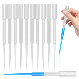 200pcs 3mL plastic dropper, transparent Pasteur disposable graduated dropper, for laboratory liquid transfer essential oil makeup tool transfer liquid device