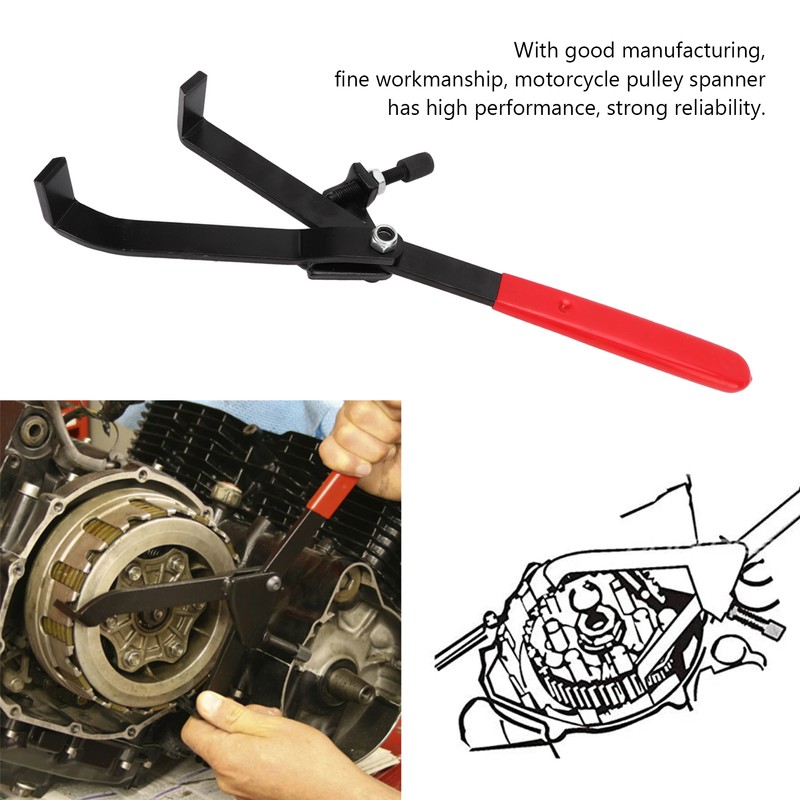 Flywheel Clutch Wrench 68‑125mm Adjustable Universal Pulley Holder Spanner for