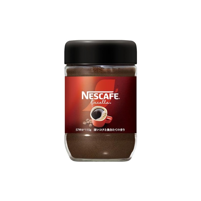 Nescafé Excella 115g, Bottle, 57 cups, Black, Regular Soluble Coffee