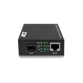 ACT Gigabit Ethernet Fiber Media Converter, Compliant to 802.3ab, Multi Mode, Single Mode SFP+ - AC4451