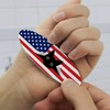 Black Cat 4th of July American Flag Patriotic Double-Sided Oval