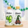 2Pcs St. Patrick's Day Soap Dispenser Lucky Shamrock Clover Gnome