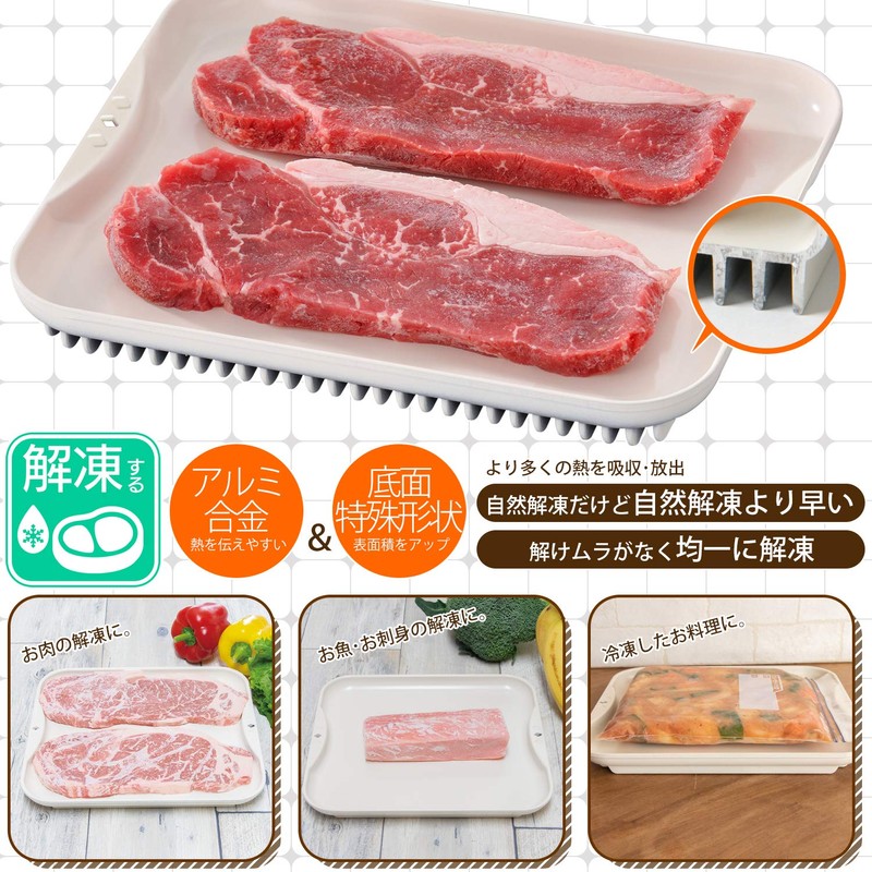 Sugiyama Metal KS-3181 Defrost Dish, New Quick-kun, Fast Defrost Just