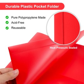 ViVin Plastic Folders with Pockets, 60 Pack, Sturdy 2-Pocket Folders, Plastic File Folder with Pockets, fits 8.5 * 11 Letter Size Paper, for Home School and Office (Assorted Color)