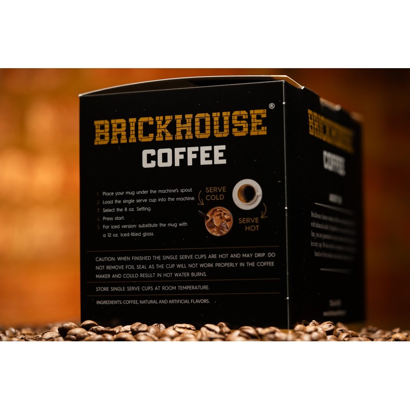 Brickhouse Dark Roast Coffee Pods – 12 Count Single Serve