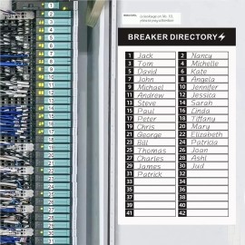 16 Sheets Breaker Panel Labels Electrical Box Sticker Numbers Breaker