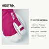 Hestra Children's Army Leather Heli Ski Jr. 3-Finger Gloves, Fuchsia,