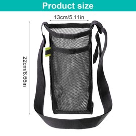 GNHG Water Bottle Holder, Bottle Holder for Hanging, Drinking Bottle Bag, Mesh Water Bottle Sleeves with Adjustable Shoulder Strap, Portable Water Bottle Bag Bottle Holder, blue