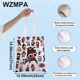 WZMPA BG3 Play Tote Bag BG3 Gamer Gift BG3 Video Game Canvas Handbag BG3 Player Merchandise, Bg3 Game Tg, L