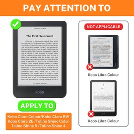 Case Compatible with 6" Kobo Clara Colour/BW (2024)/2E (2022)/Tolino Shine Color/Shine 5/Shine 4, Includes a Screen Protector - Premium PU Leather Cover with Auto Sleep/Wake (Astronaut)