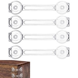 Yizene 4PCS Clear Child Safety Guards & Locks, Ajustable Baby Proofing Cabinet and Drawer Locks,Safe Quick and Easy Child Safety Locks for Cabinets and Drawers-Purpose for Cabinet,Drawers,Freezer,Oven