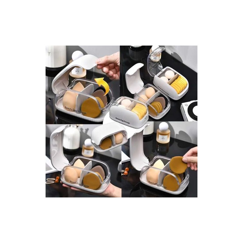 Guibell Soporte de esponja de maquillaje, Estuche Para Esponja De