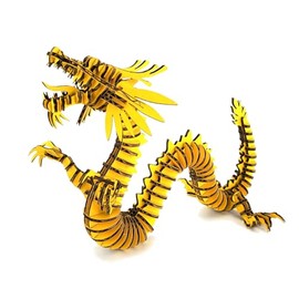 FLATS Dragon 133 Yellow Cardboard Craft Kit