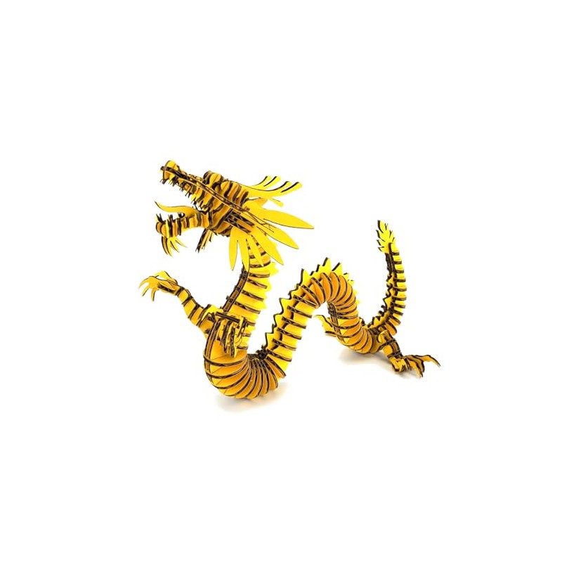FLATS Dragon 133 Yellow Cardboard Craft Kit