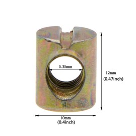 YXQ 25Pcs M6 Barrel Nuts Cross Dowels Slotted Nuts for Furniture Beds Crib Chairs