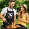 MoonWorks Men's BBQ Apron Grill King Apron for Men Crown,