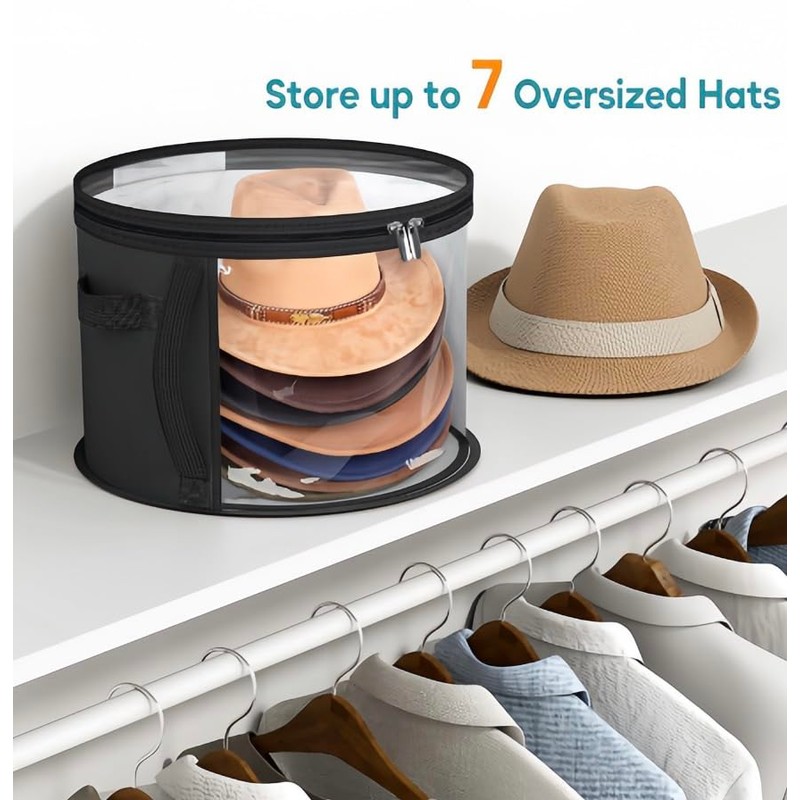 Oversized Clear Hat Storage Bag for Women, Holds up to