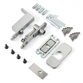 Ranbo Commercial/Home Self Closing Door Pivot Hinges Heavy Duty Hidden Hinges for Wood Doors 360 Degree Shaft Stainless Steel Invisible Pivot Hinge System (2 Way Adjustable)