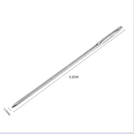 Large Eye Blunt Needles, 20pcs Silver Large Round Eye Blunt Knitter Quilting Needles Yarn Knitting Needles Blunt Needles for Sewing Embroidery, 52mm in Length