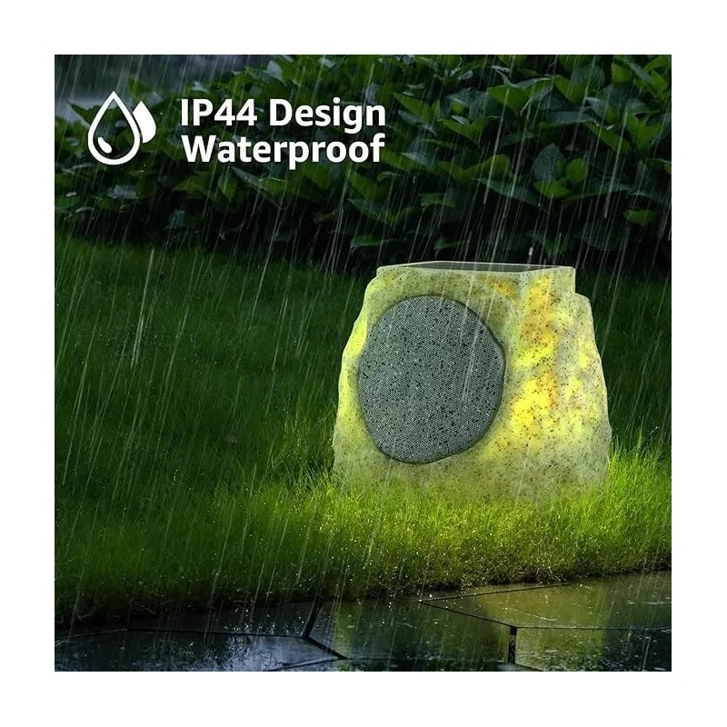 SDX Audio Wireless Bluetooth Rock Speakers Outdoor Waterproof Solar Powered