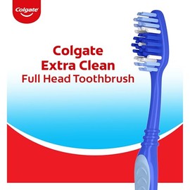 Colgate Extra Clean Full Head Toothbrush, Medium - 6 Count