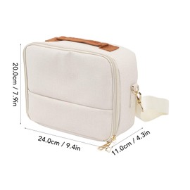Camera Carrying Bag Camera Storage Case Large Capacity Thickened Padding Adjustable Strap Handle Zipper Camera Case for CP910 1200 1300 DSLR (Beige)