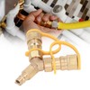 3/8 Inch Gas Y Splitter, Brass 2 Way Quick Connect