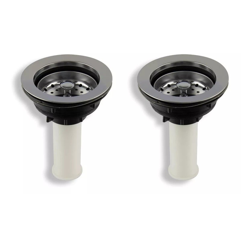 CNX Tarja Doble Para Empotrar Acero Inox Mezcladora Y Kit