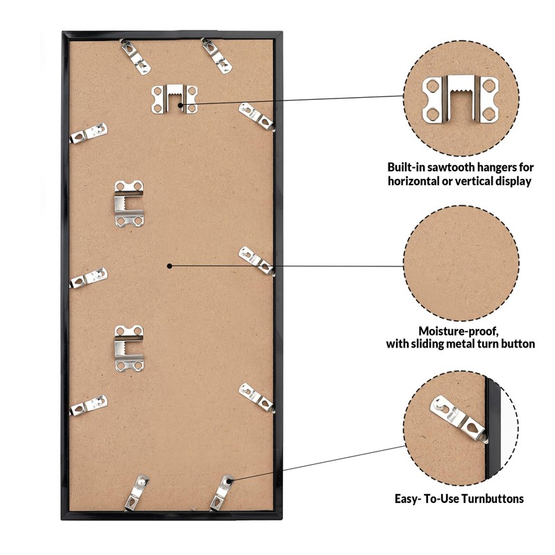 LaVie Home 12x30 Picture Frame for Wall Display, 12x30 Black