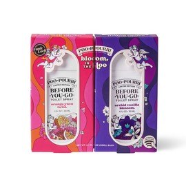 Poo-Pourri Tear & Share Bloom in the Bathroom Set Before-You-Go Toilet Pocket Sprayers Travel Essentials Variety 2 Pack - Bathroom Odor Removers - Travel Size Toiletries - Plant Based Ingredients