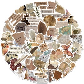 Pegatinas Vintage 200 pzs Flores Animales Estilo Retro Adhesivos decorativos para scrapbook, bullet journal, diario, álbum de fotos, laptop y libros.