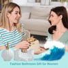 Bathroom Accessories Set, 4 Pcs Beach Seashells Ensemble Sets Ceramic