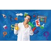 Science Party Decoration Kit - Includes Photography Backdrop & 10