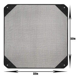 Air Conditioner Leaf Guard Central air Conditioning Cover Keeps Out Leaves Cottonwood and Debris-Black (32X32)