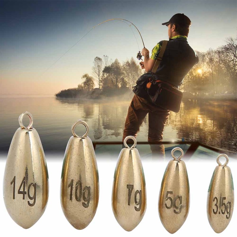 16pcs/Box Outdoor Fishing Copper Sinkers Weights Anglers Tackle Accessory