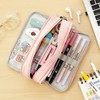 CICIMELON Large Capacity Pencil Case 3 Compartment Pouch Pen Bag