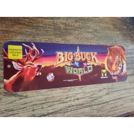 Big Buck World Classic Arcade Game Marquee 4x12 Metal Wall Sign