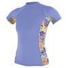 O'Neill Wetsuits Women's Standard Side Print Short Sleeve Rash Guard,
