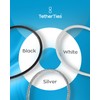 TetherTies Coils 5 Pack - Extendable, Expandable, Retractable Cable Tethers,