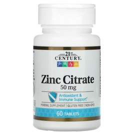 21st Century Healthcare Zinc Citrate Tablets 50mg, 60 Count