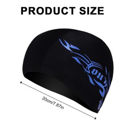 Tadipri Elastic Swimming Caps for Adults, Pack of 2, Comfortable Fabric Bath Hat, Soft Unisex Swimming Cap, Soft and Comfortable to Wear, for Men and Women, Long Short Hair