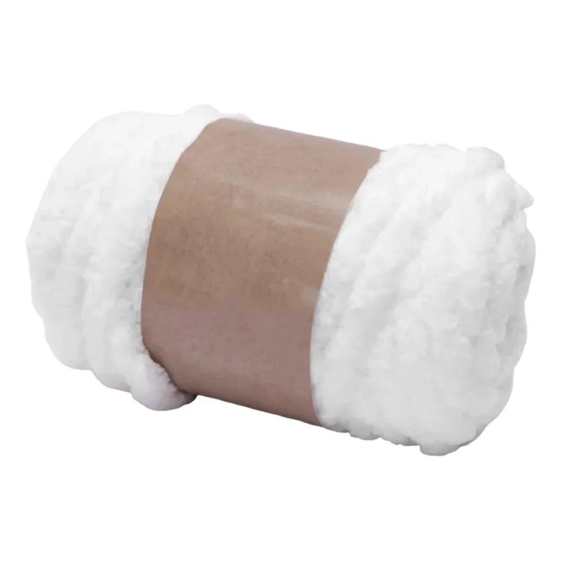 Hilo De Lana Grueso Para Ganchillo, Hilo Tubular Blanco //