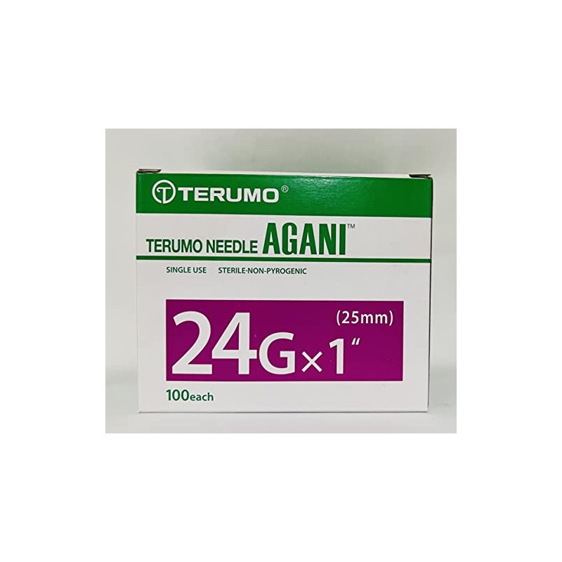 TERUMO RS 24G x 1" (0.55x25mm) 100 each/Pack