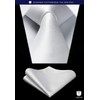 Hisden TL-03S Plain Shiny Necktie Chief Set, Men's, Formal Business,