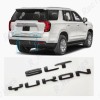 GMC 2PCS Matte Black Rear Yukon SLT Letters Emblem Fit
