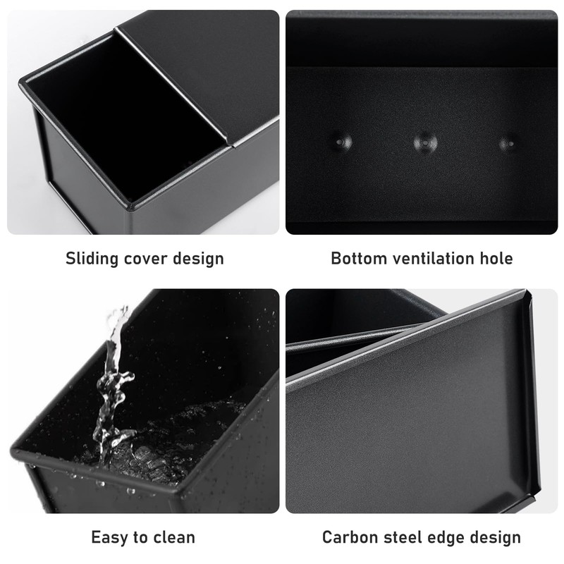 BORDEAG Bread Baking Mould with Lid, Non-Stick Bread Moulds for