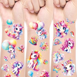15 Sheets Unicorn Gifts for Girls, Unicorn Tattoos Girls