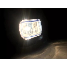 1clickautoacc 3" UNIVERSAL FOG LIGHT BLUE GLASS LENS METAL HOUSING ULTRA WHITE AND WIRING KIT